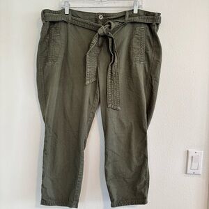 Torrid Olive Tie-Belt Chinos Size 16